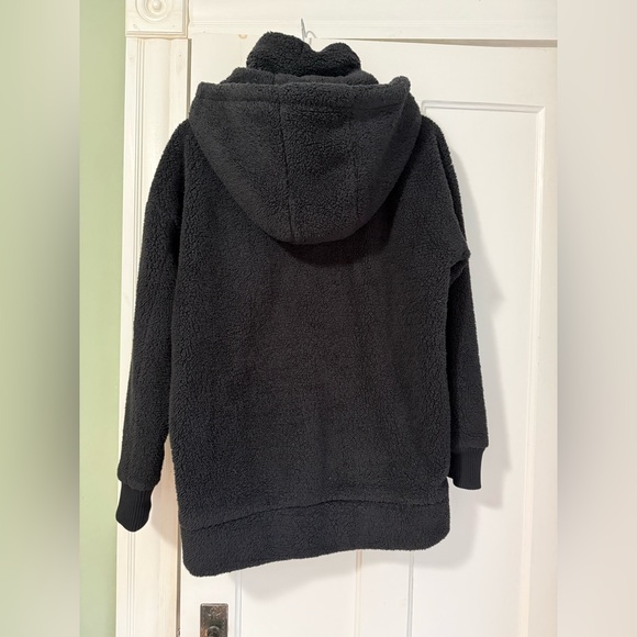 Athleta | Tugga Long Sherpa Jacket | Black Sherpa | Small - Picture 4 of 6